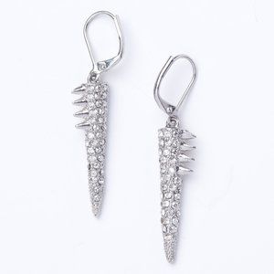 Sam Edelman Silver Pave Spike Drop Earrings
